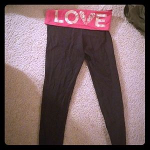 Victoria's Secret Love Angel Wing Yoga Leggings
